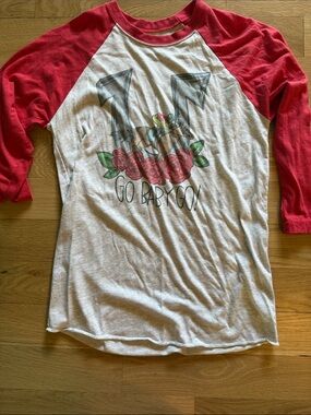 Kids Red Raglan Graphic Tee - Go Baby Go!